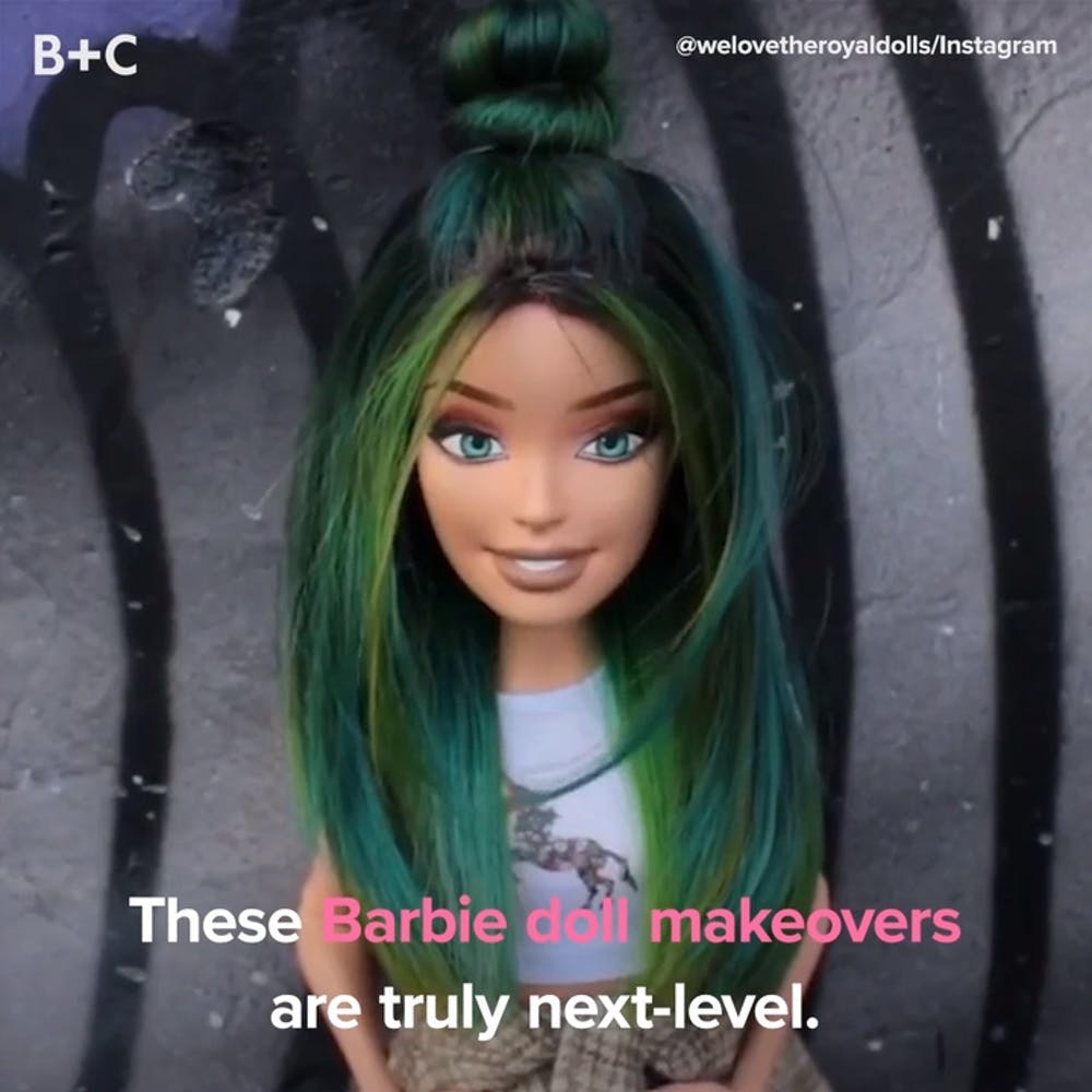 barbie doll hair makeover