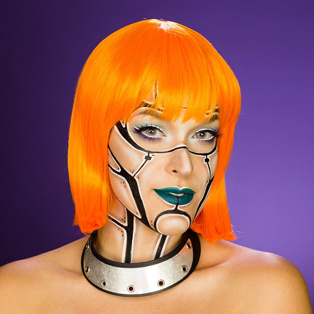 futuristic robot makeup