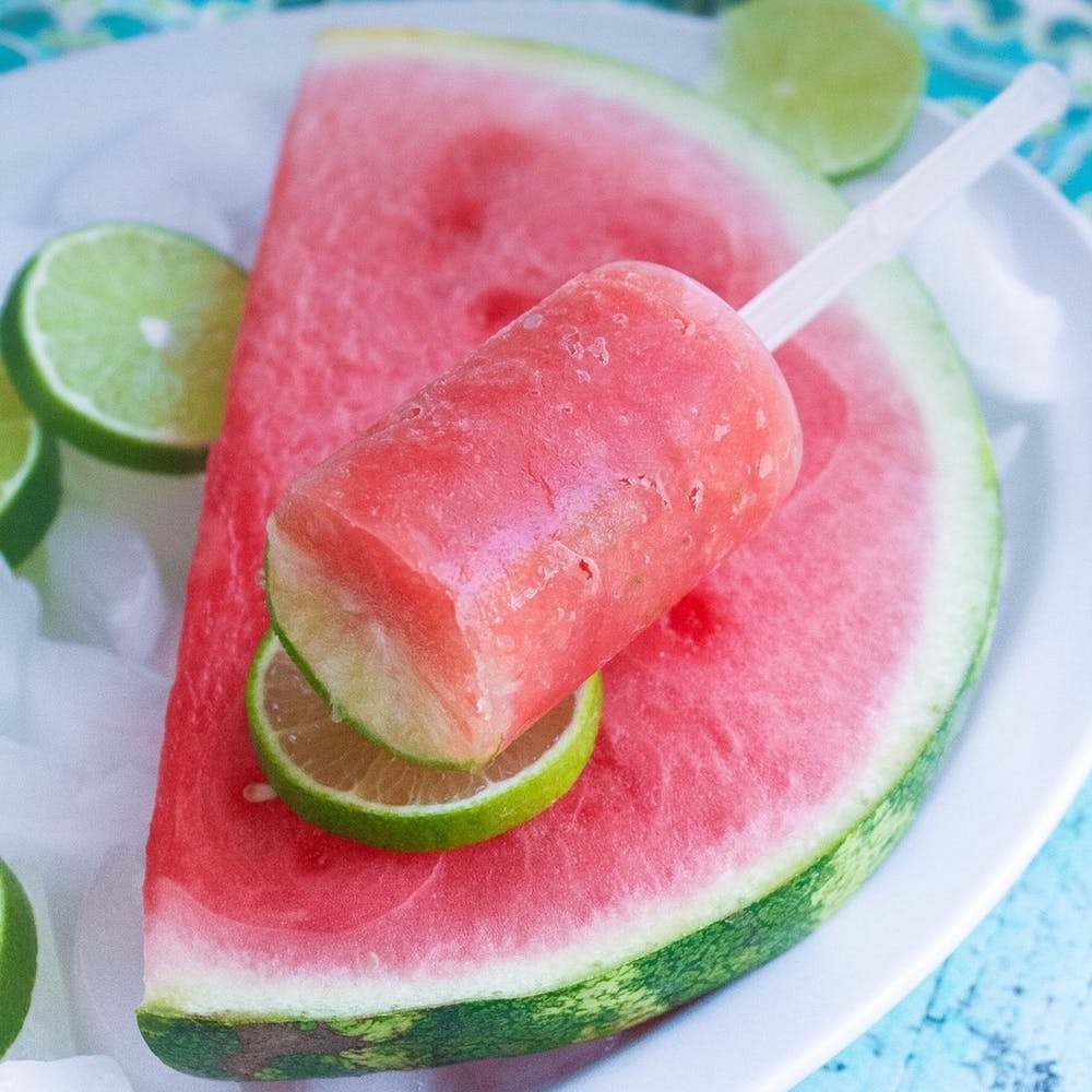 Salted Watermelon Ice Pops : margarita popsicles