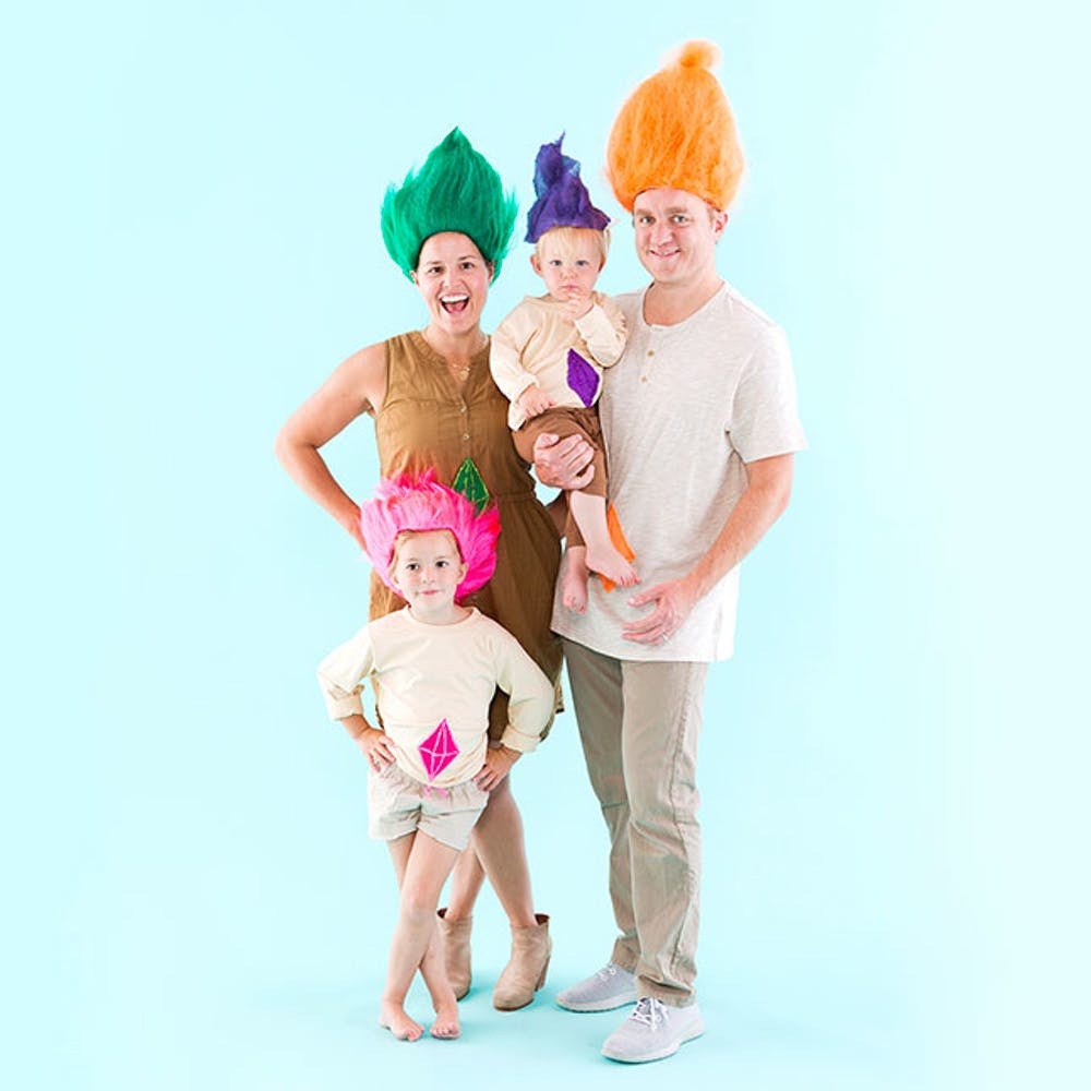 Troll family hats and on sale kid's costumes