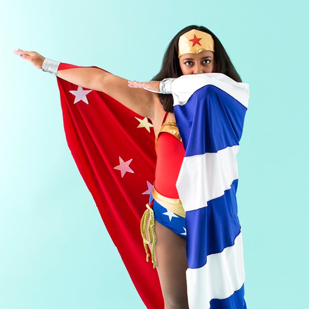 Women's Caped Wonder Woman Costume