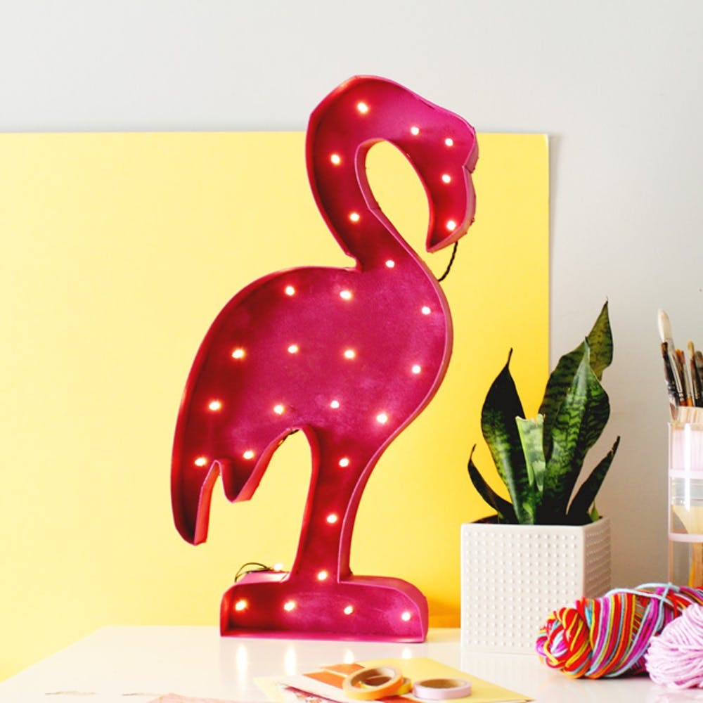 flamingo marquee light