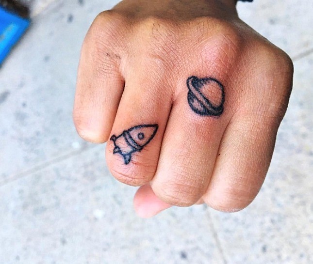 Tiny Moons | Finger Tattoo - Not a Tattoo