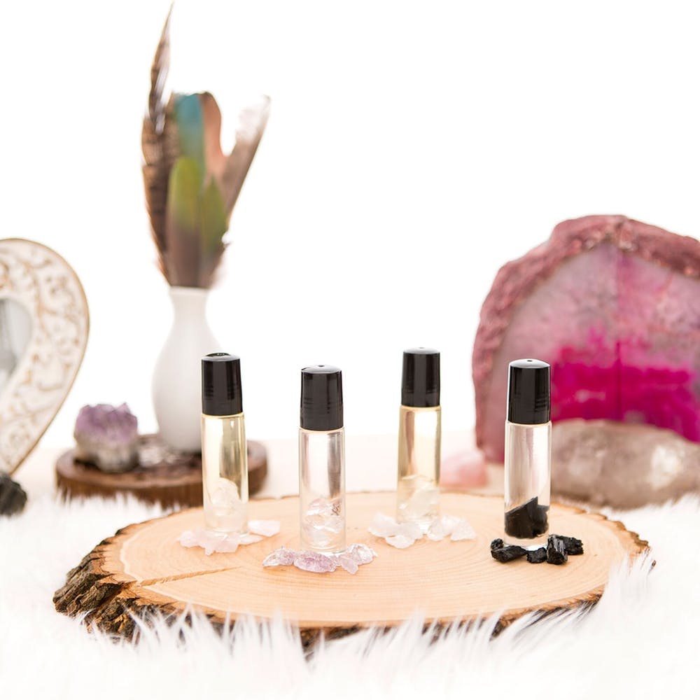 Love Spell Crystal Infused Perfume Oil Healing Crystals Roller