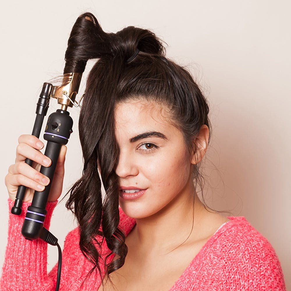 How to curl 2025 ponytail with flat iron