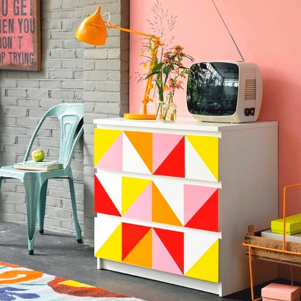 geometric painted furniture