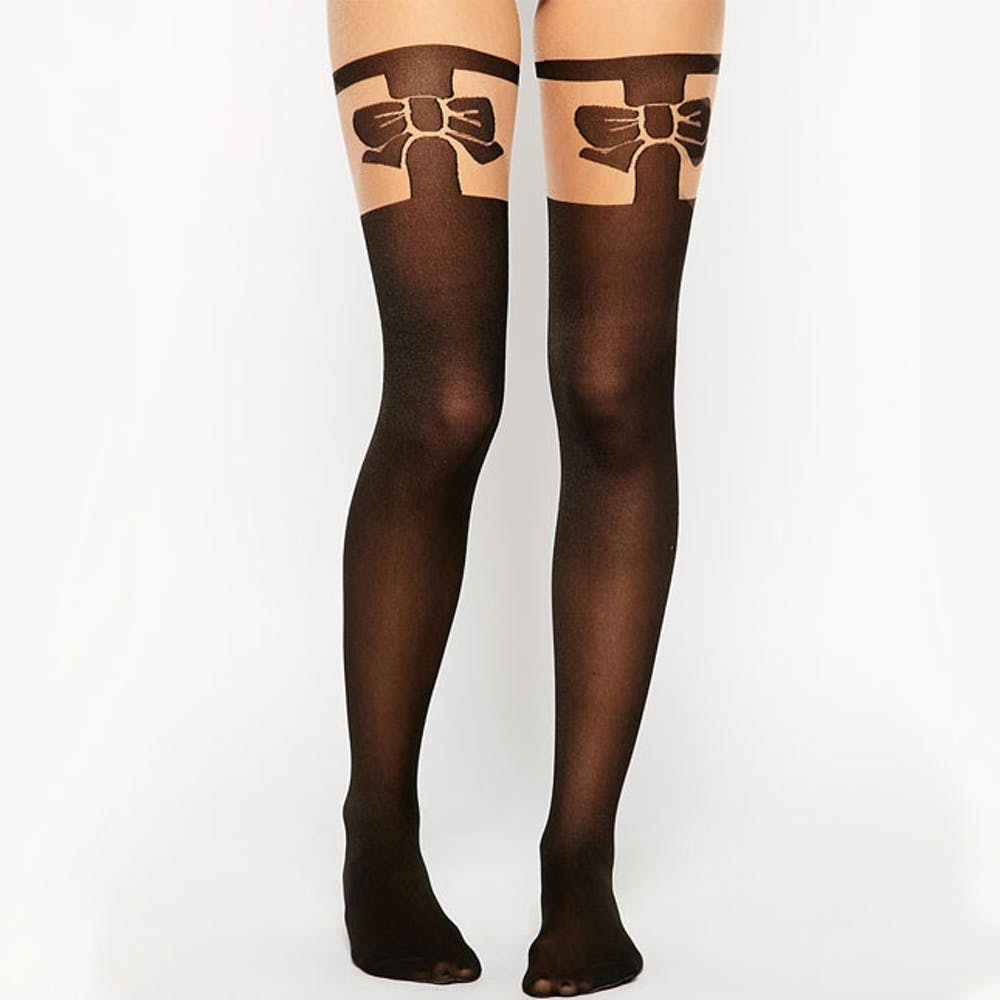 Asos Stirrup Fishnet Tights In White, $9, Asos