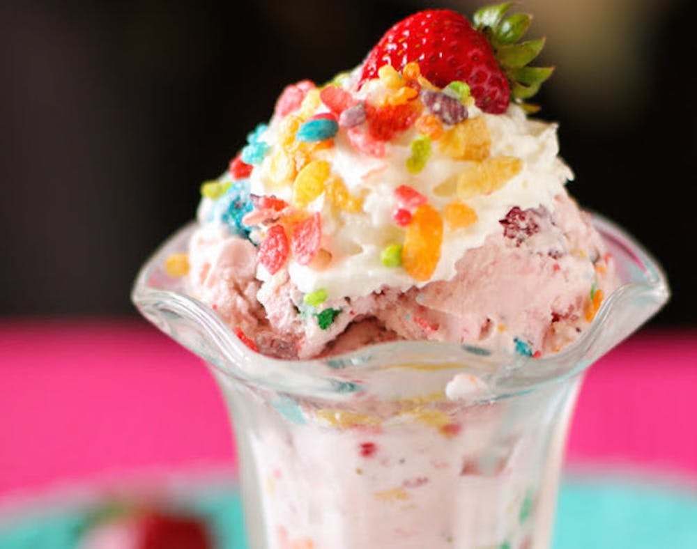 fancy ice cream sundae