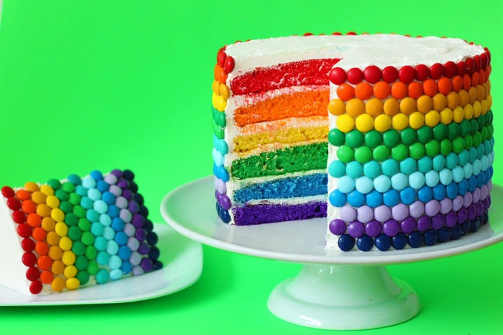 Rainbow Layer Birthday Cake