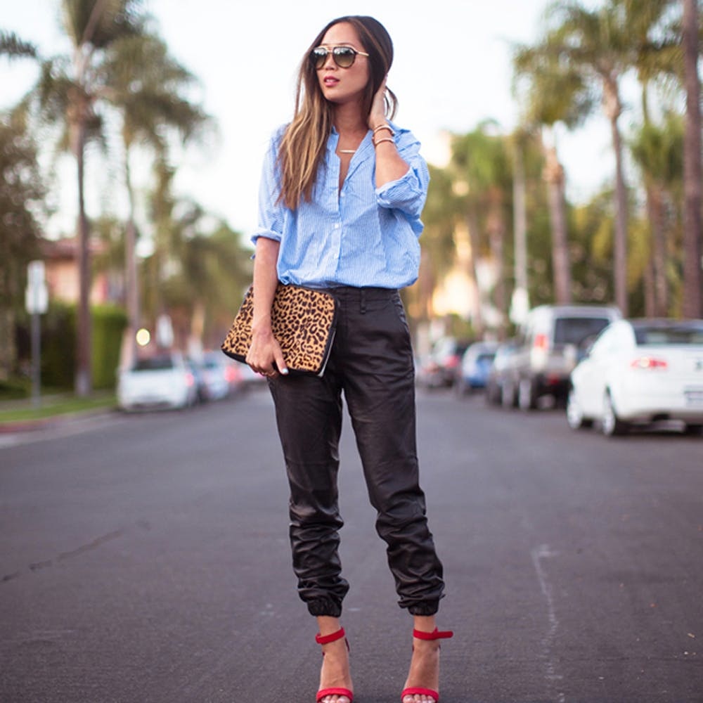 How To Wear Joggers to the Office - Later Ever After, BlogLater