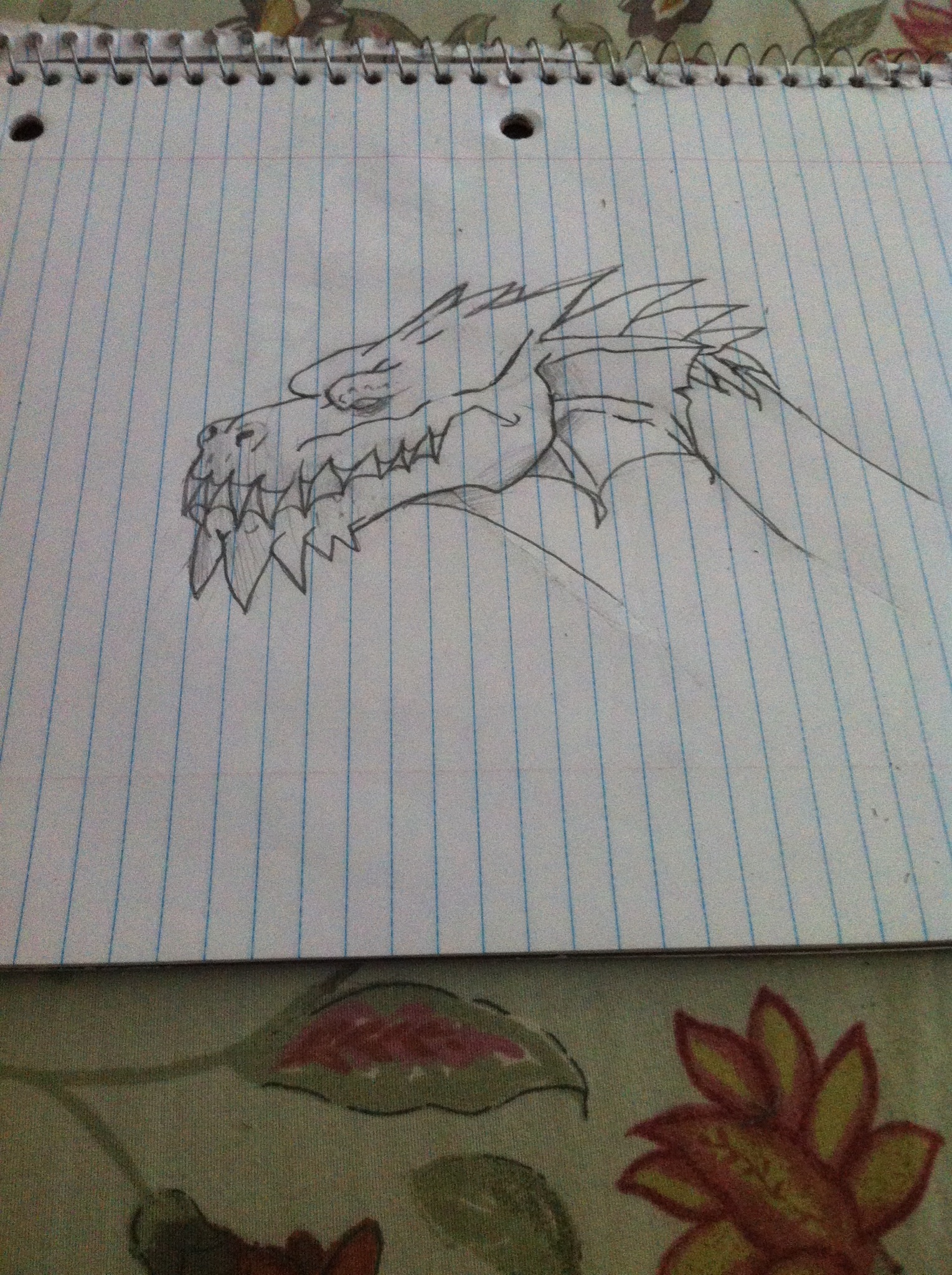 how to draw a dragon head easy