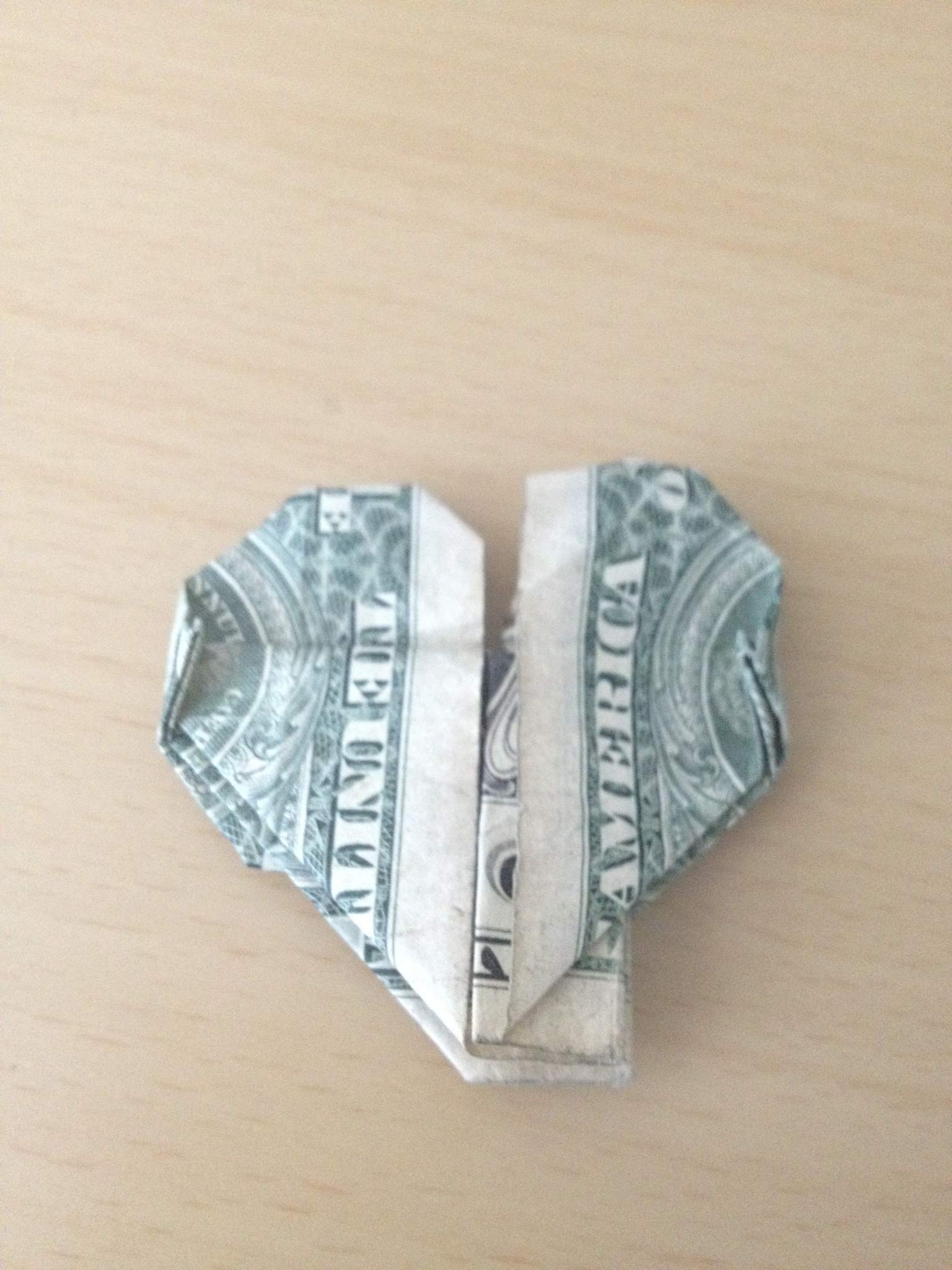 Origami Dollar Heart With Quarter Instructions