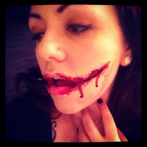How make a chelsea grin for halloween pt. 2 - B+C