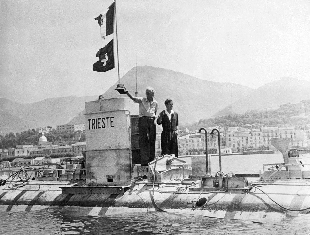 Nel batiscafo Trieste la parte destinata ad