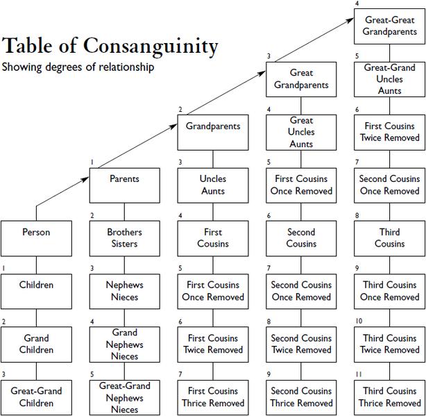 Family History Relationship Chart