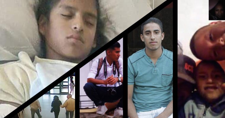 Top left: Rosa Maria Hernandez. Bottom, from left to right: Security footage of Irvin Gonzalez in El Paso County, Martin Mendez Pineda, Juan Manuel Montes Bojorquez, Juan Coronilla Guerrero