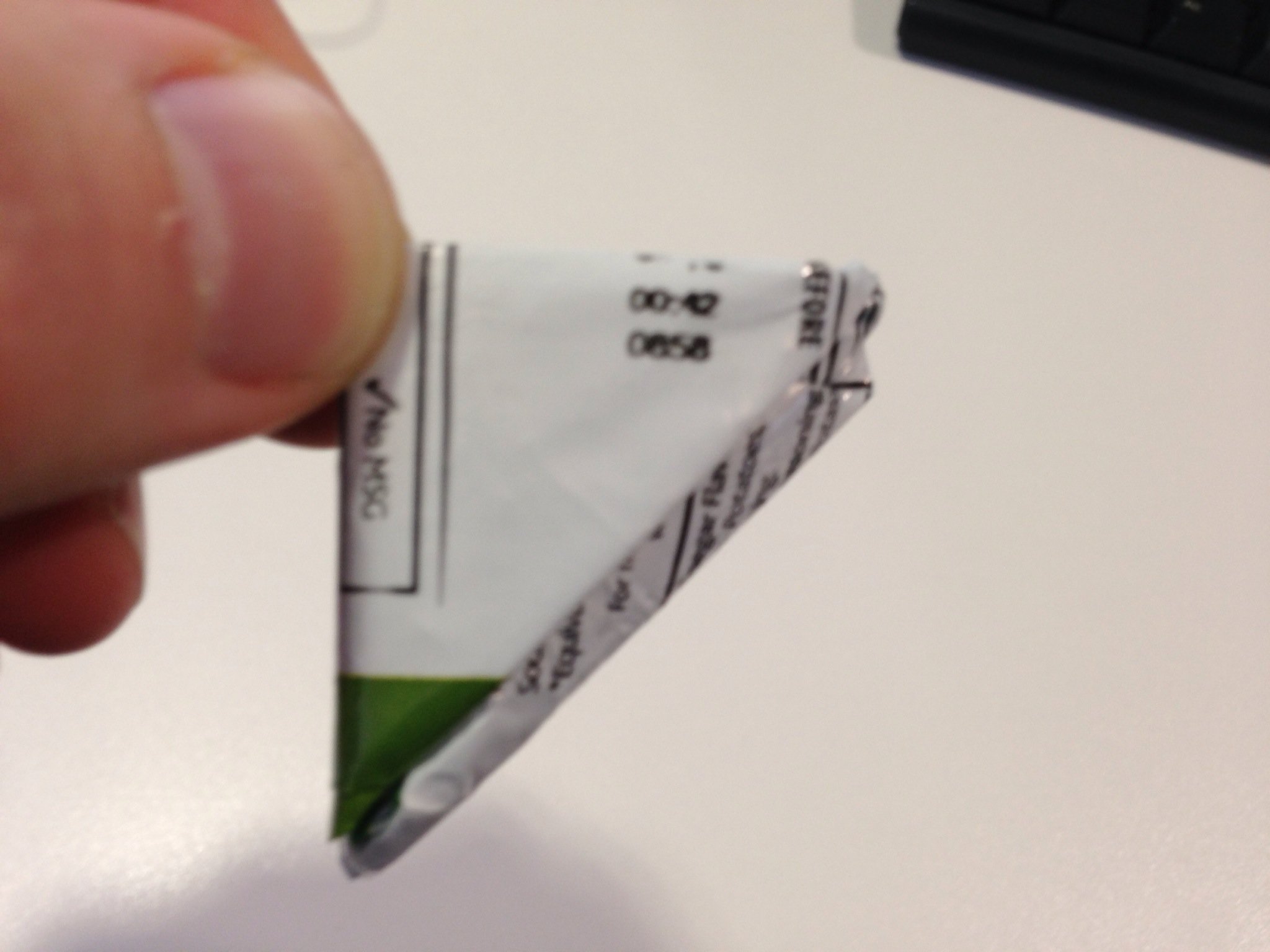 How to fold a crisp chips packet into a tidy triangle B C Guides