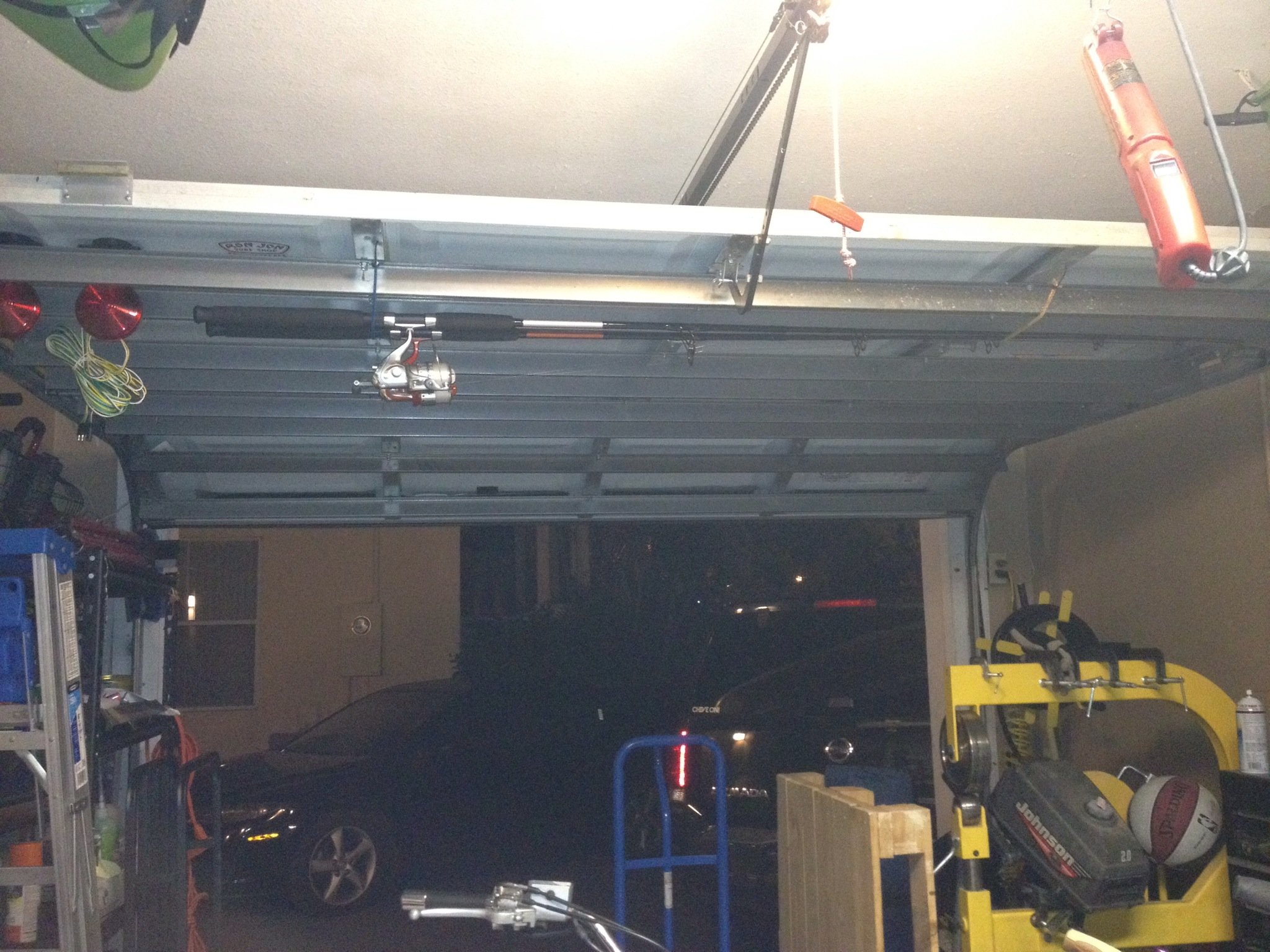 best way to hang fishing rods in garage