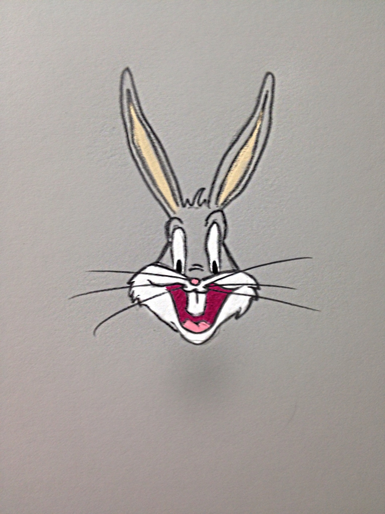 How To Draw Bugs Bunny Head