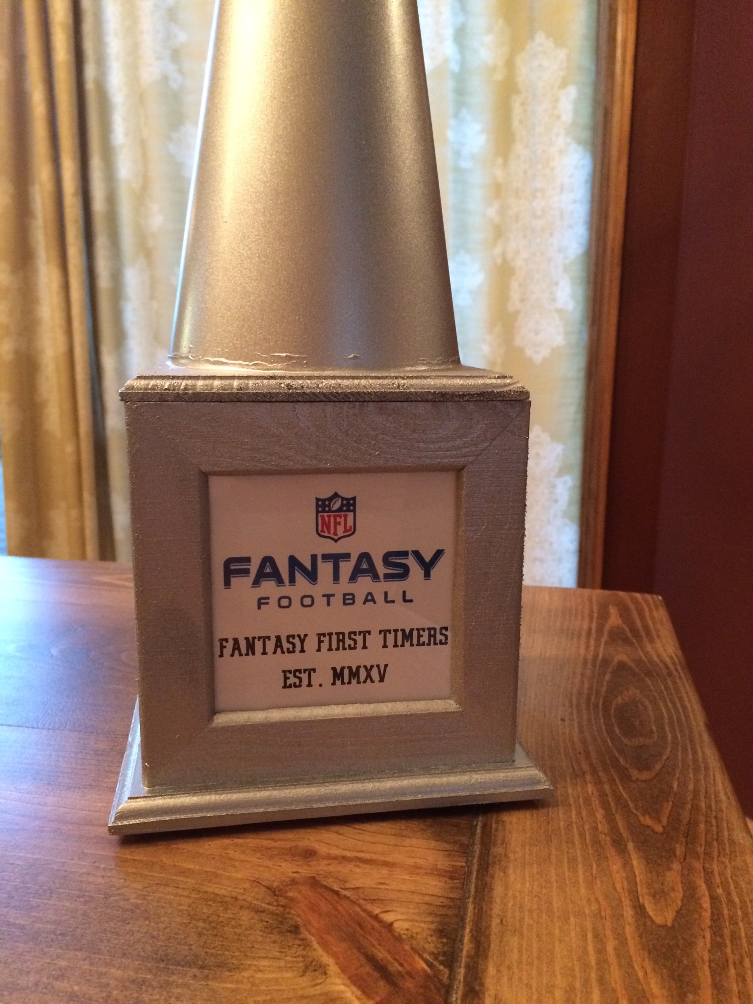 YFFL Fantasy Football Trophy (homemade!) Love it!!