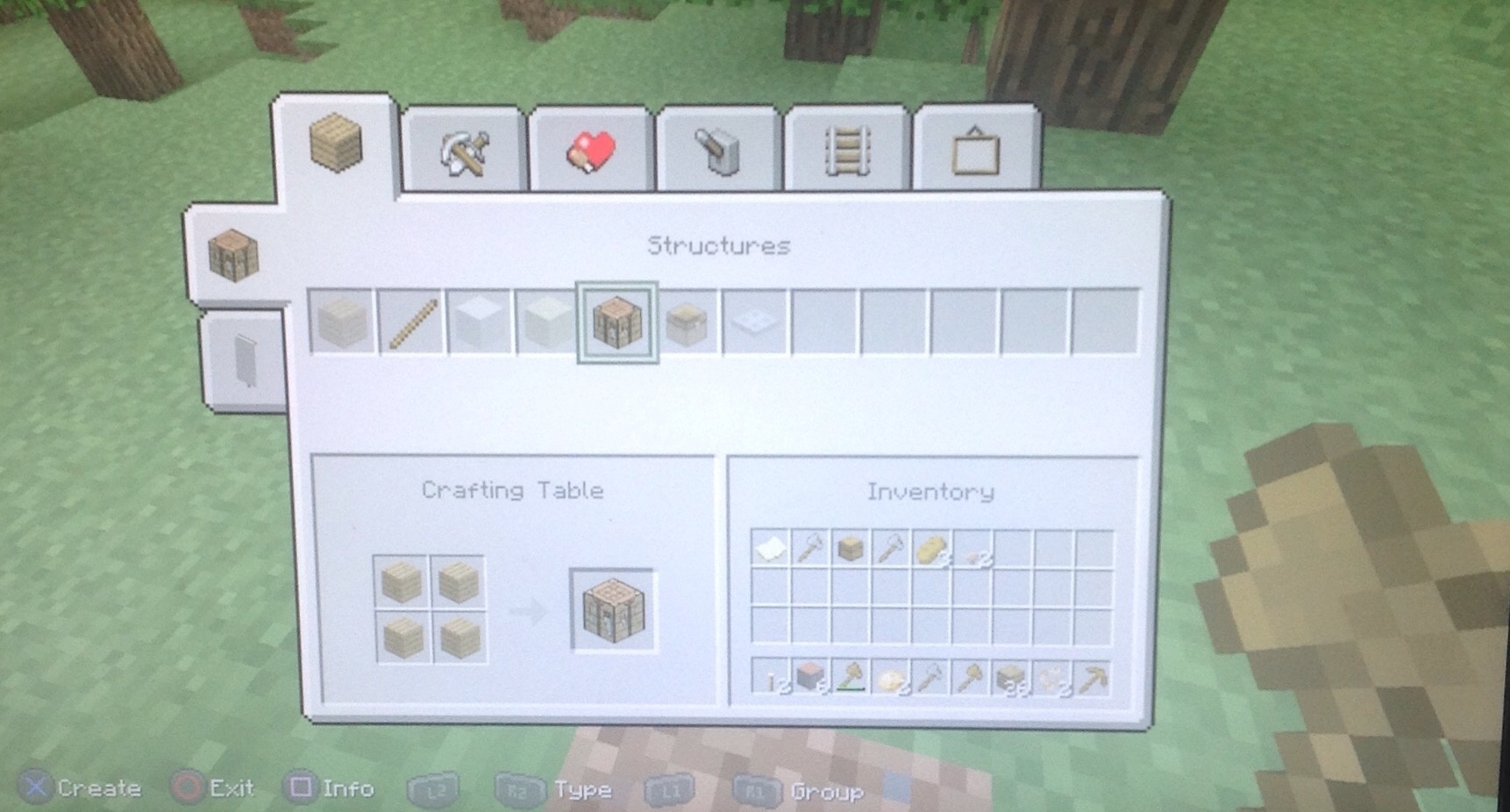 how to make a crafting table in minecraft xbox one