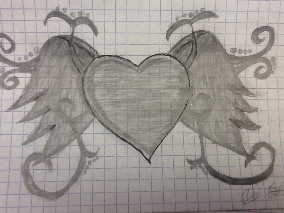 beautiful drawings of hearts in pencil