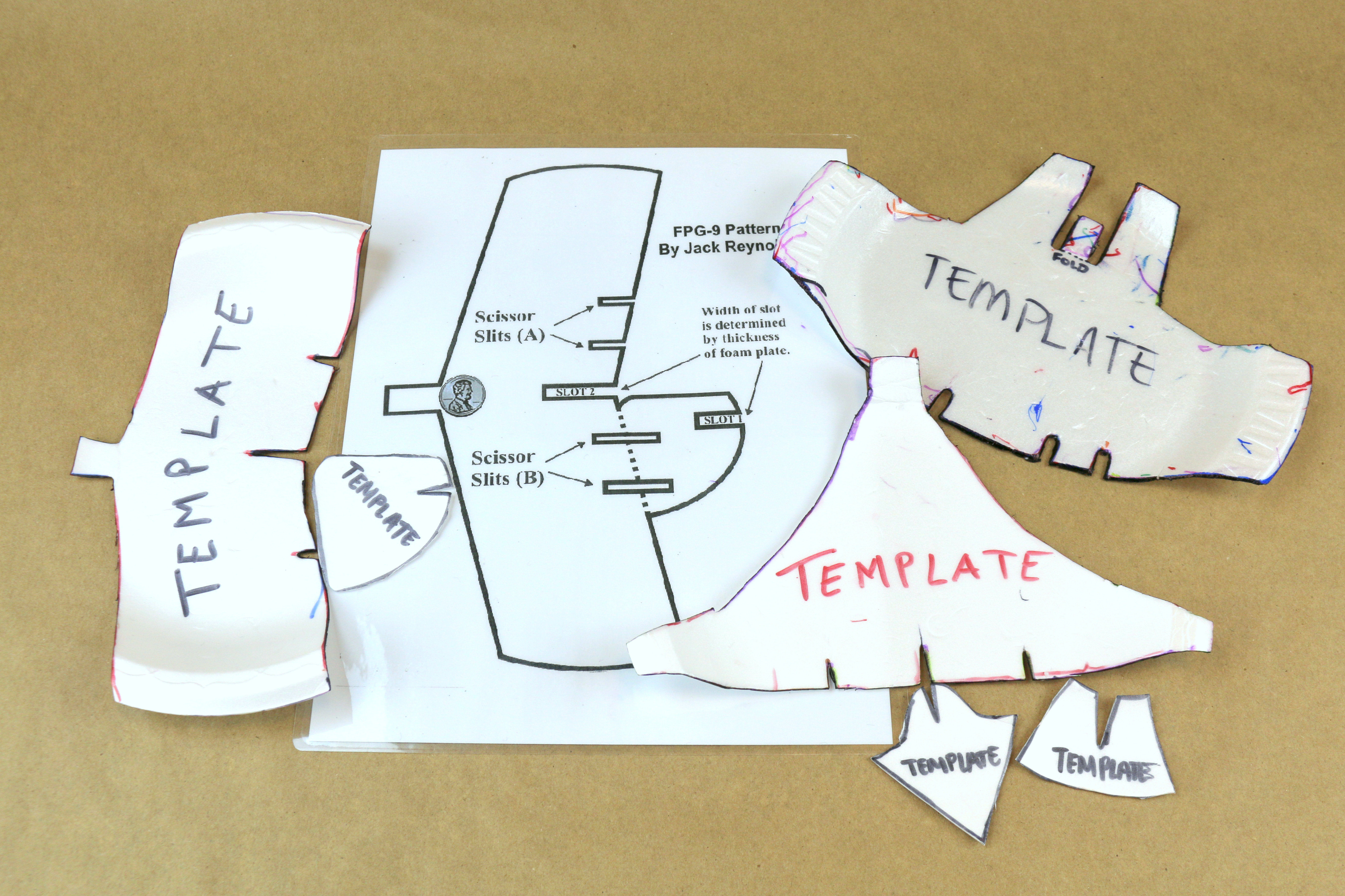 Styrofoam clearance glider template