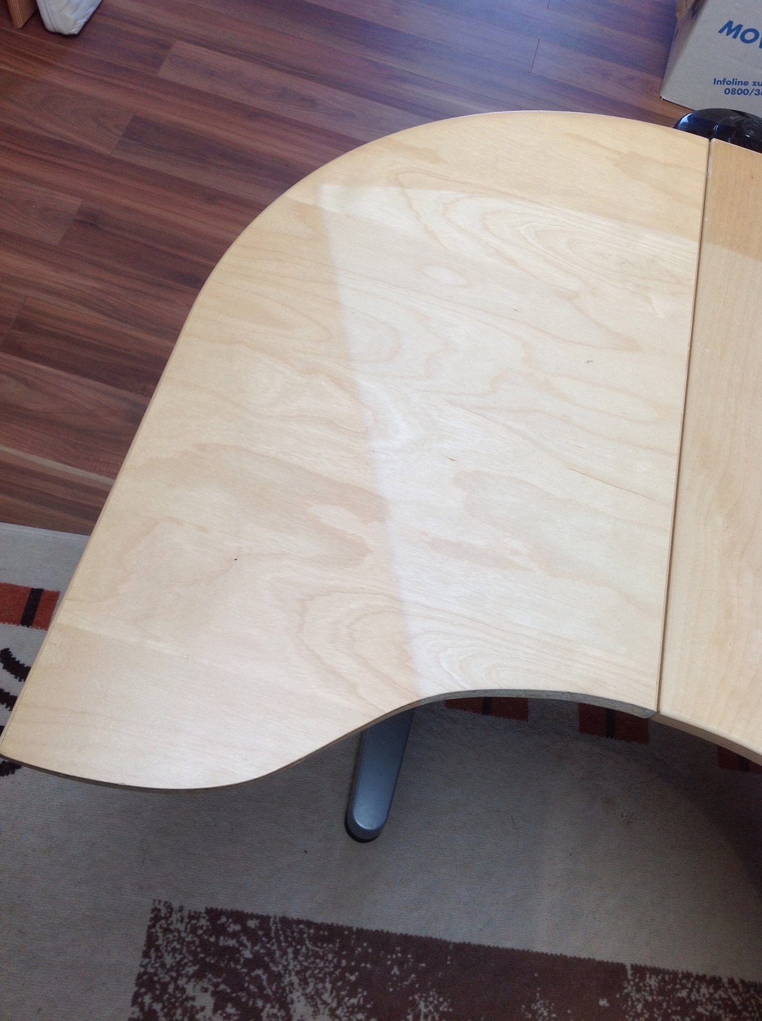 How to build a 3 8 rounded ikea galant desk B C Guides