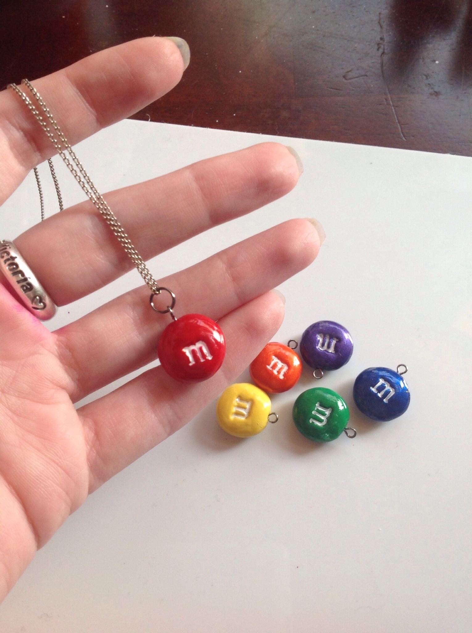 m and m necklace