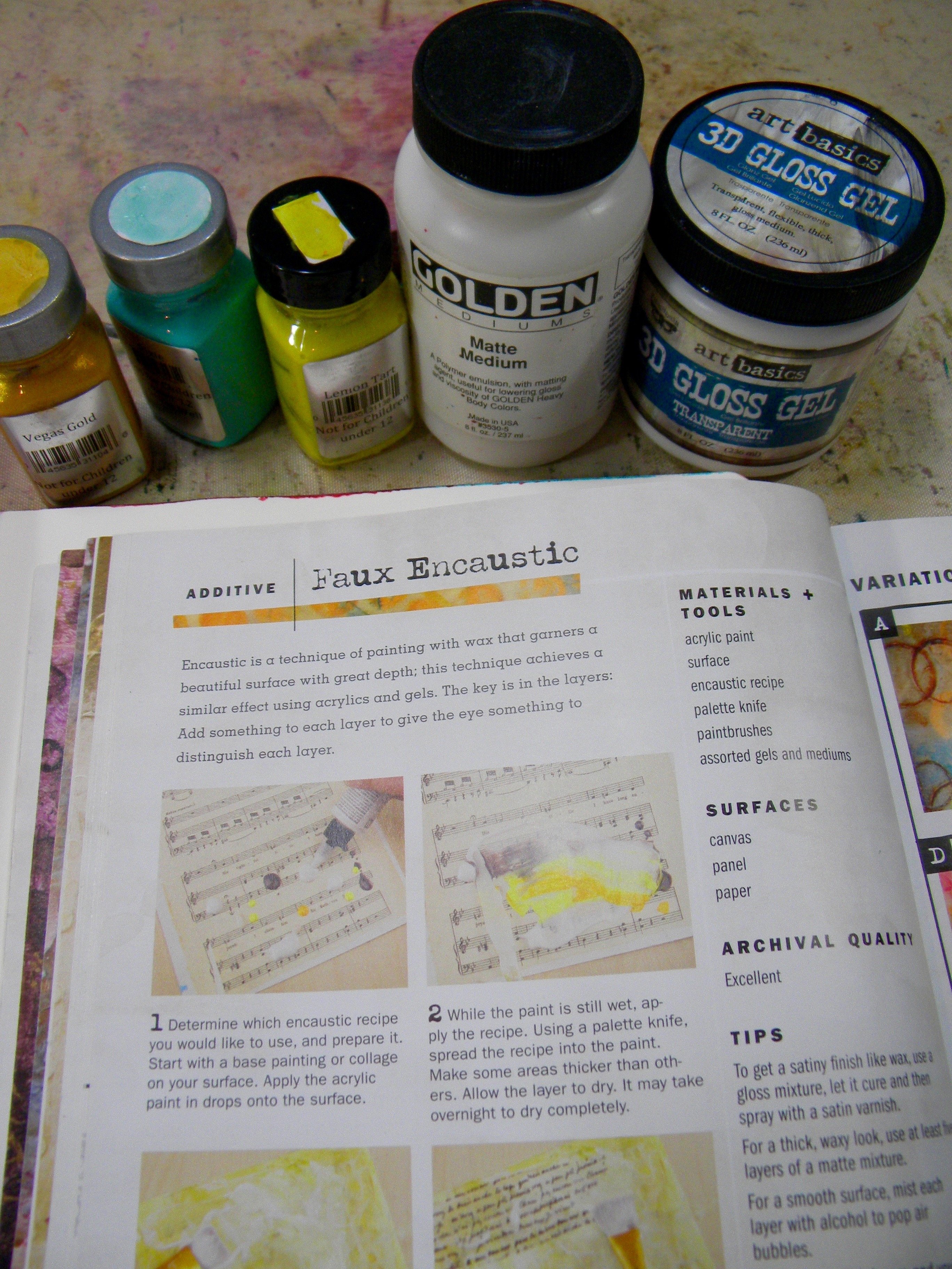 Creating an Encaustic Look with Acrylics