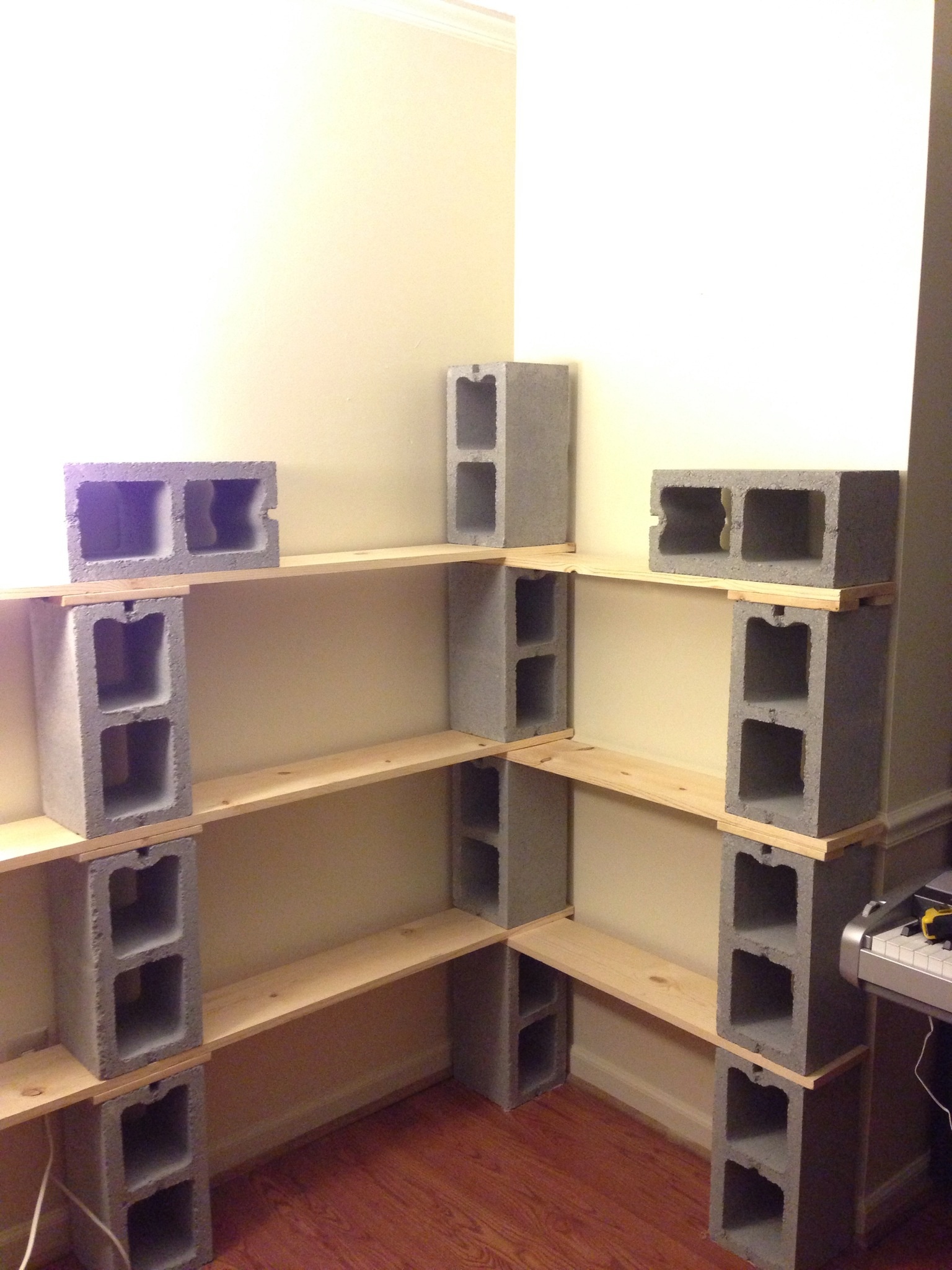 Build Bookshelves Using Cinder Blocks How To Build A Bookshelf B+C