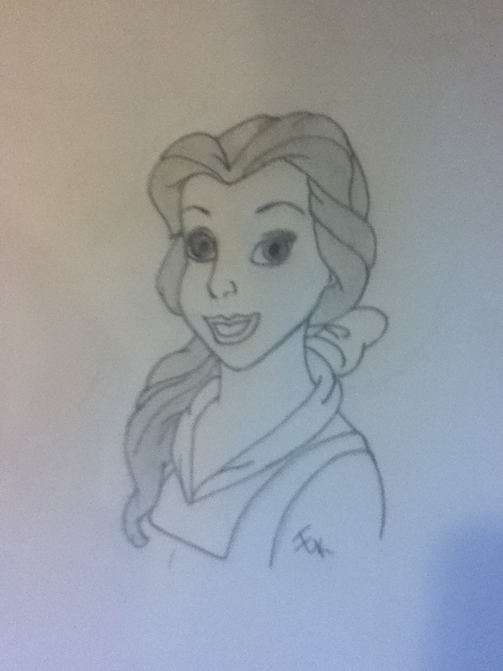 How To Draw Belle From Beauty And The Beast