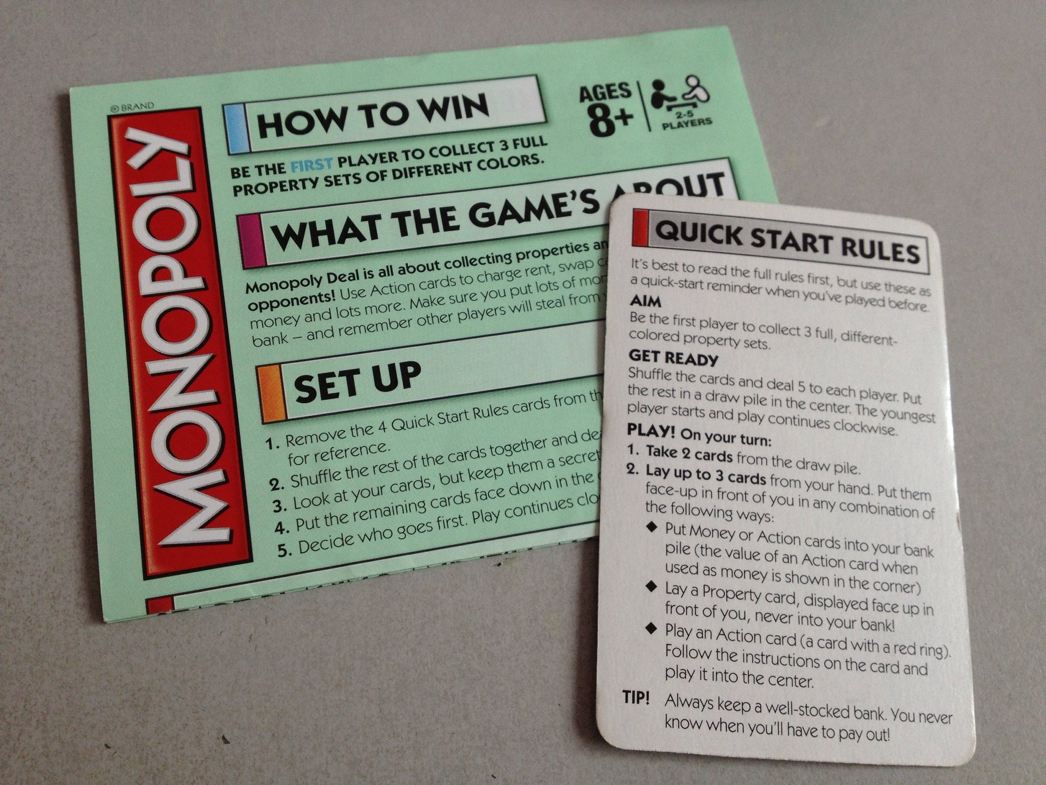 rules for monopoly