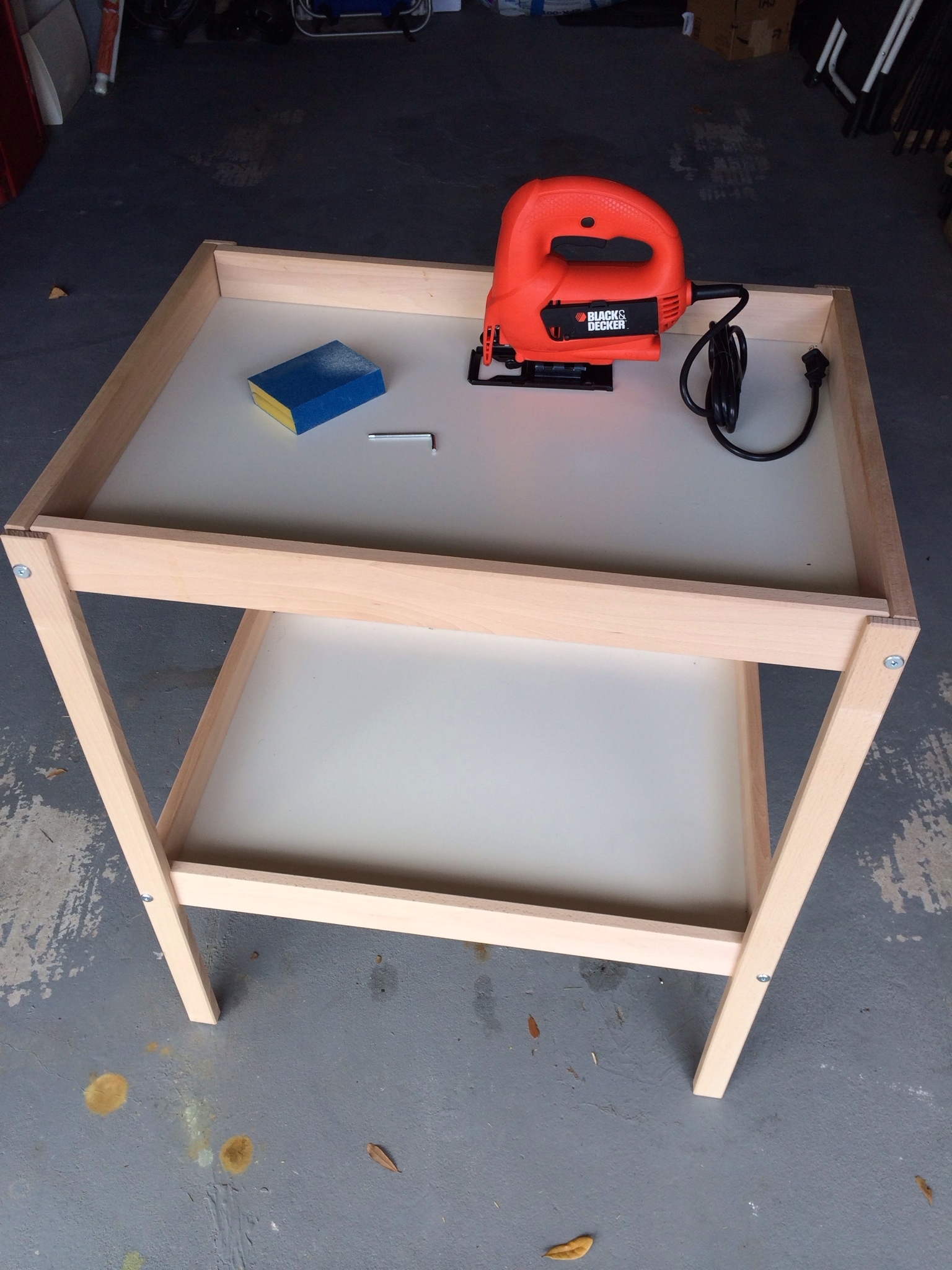 repurpose ikea changing table