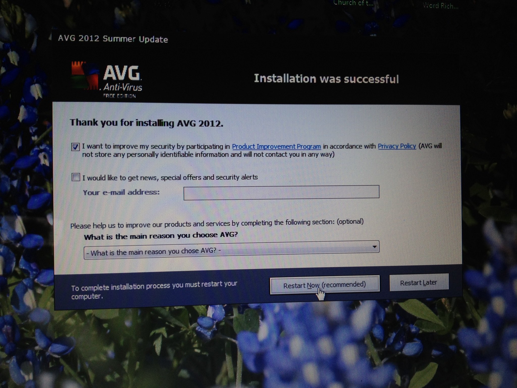 avg will not update