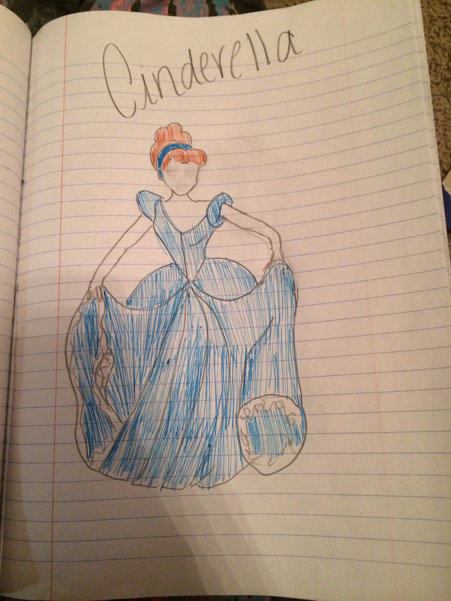 Angela's Tumblr — My Cinderella illustration drawn with pen and...