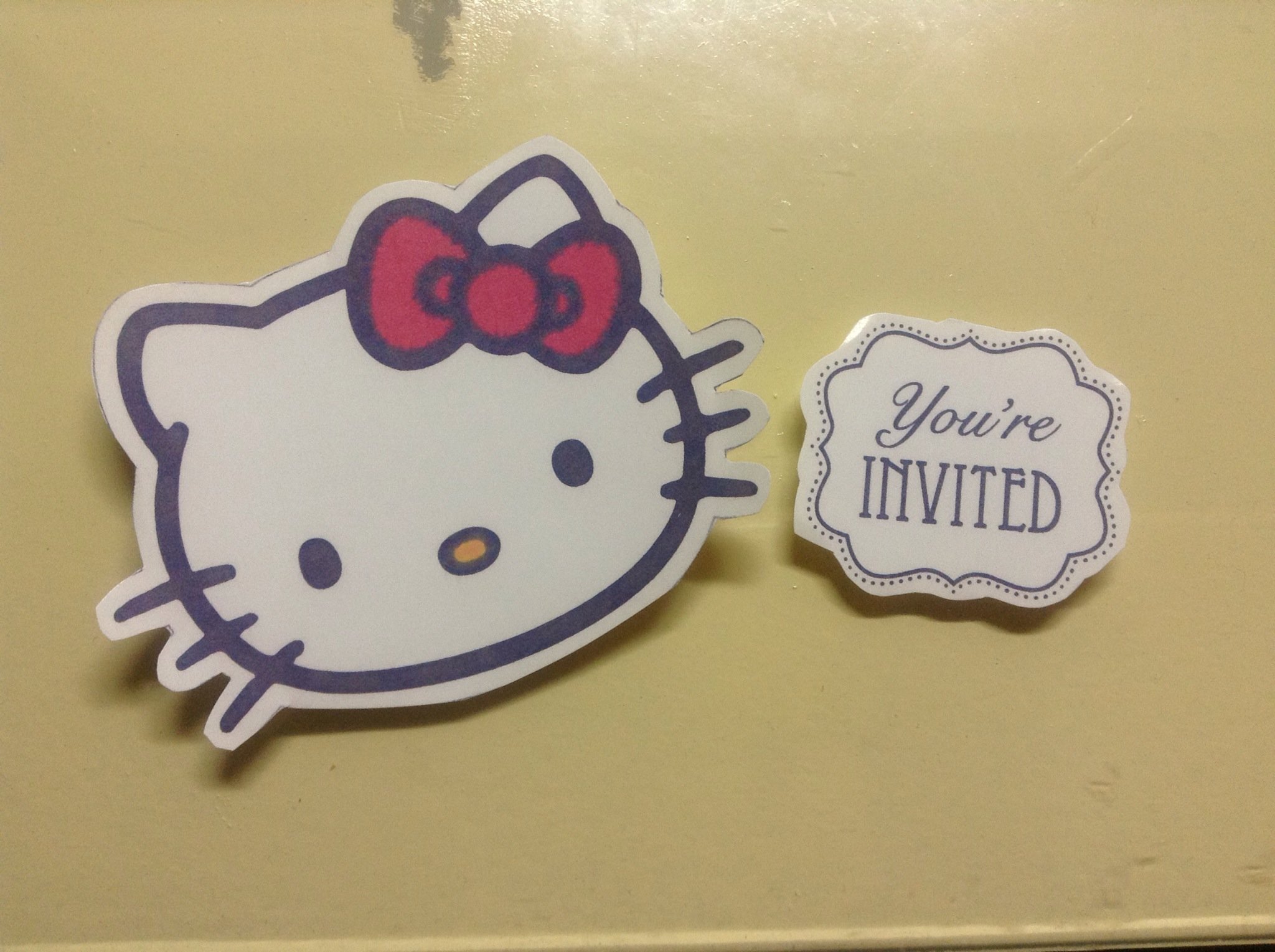 Hello Kitty Head Template For Invitation