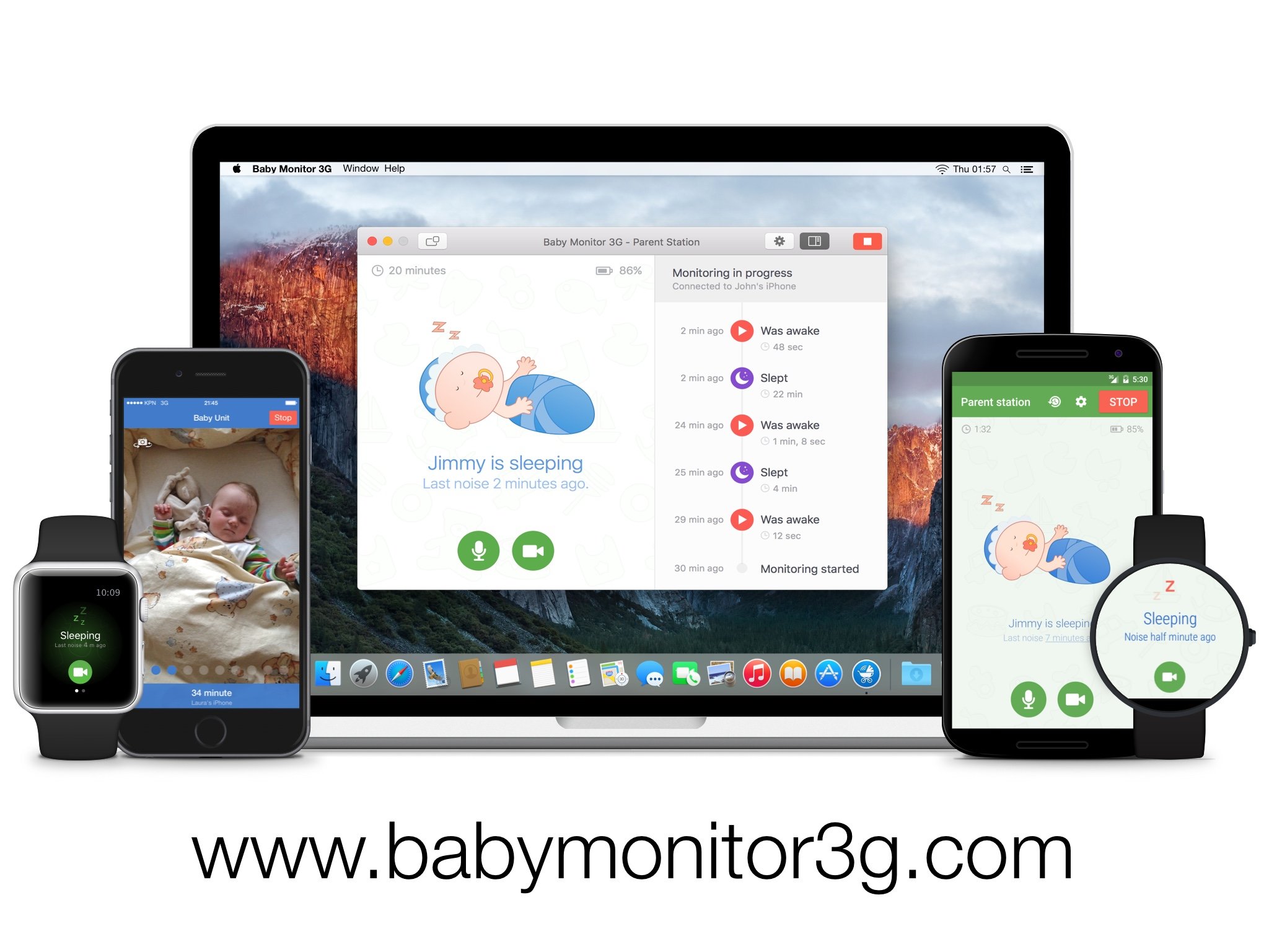 Baby monitor 3g apple clearance watch