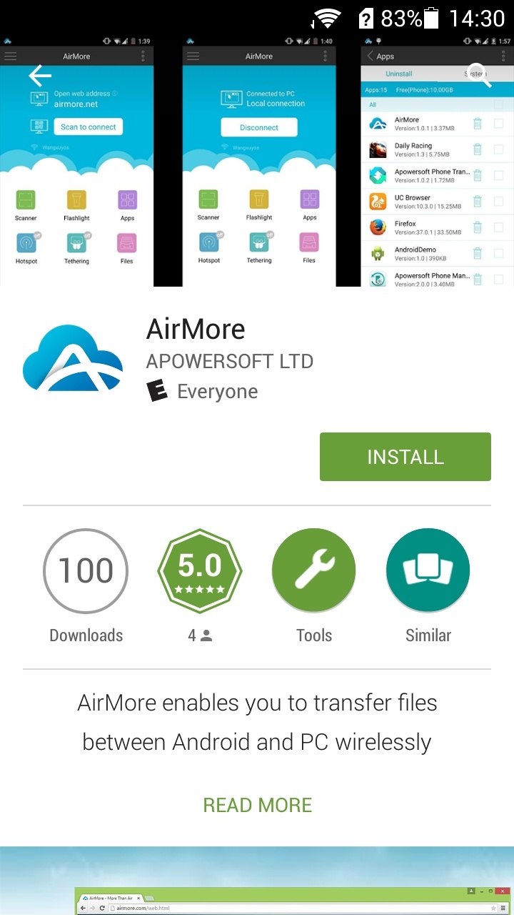 google airmore app