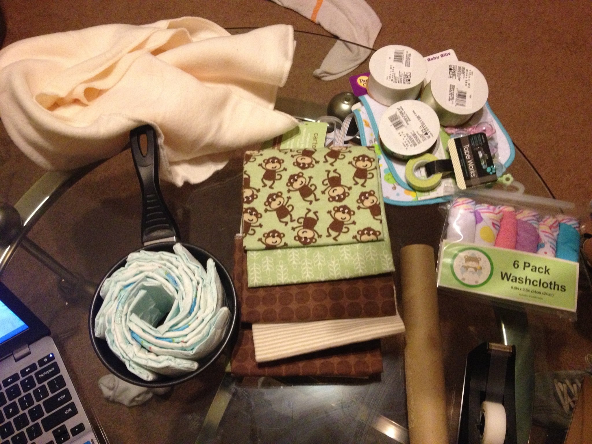 diaper carriage for baby showers