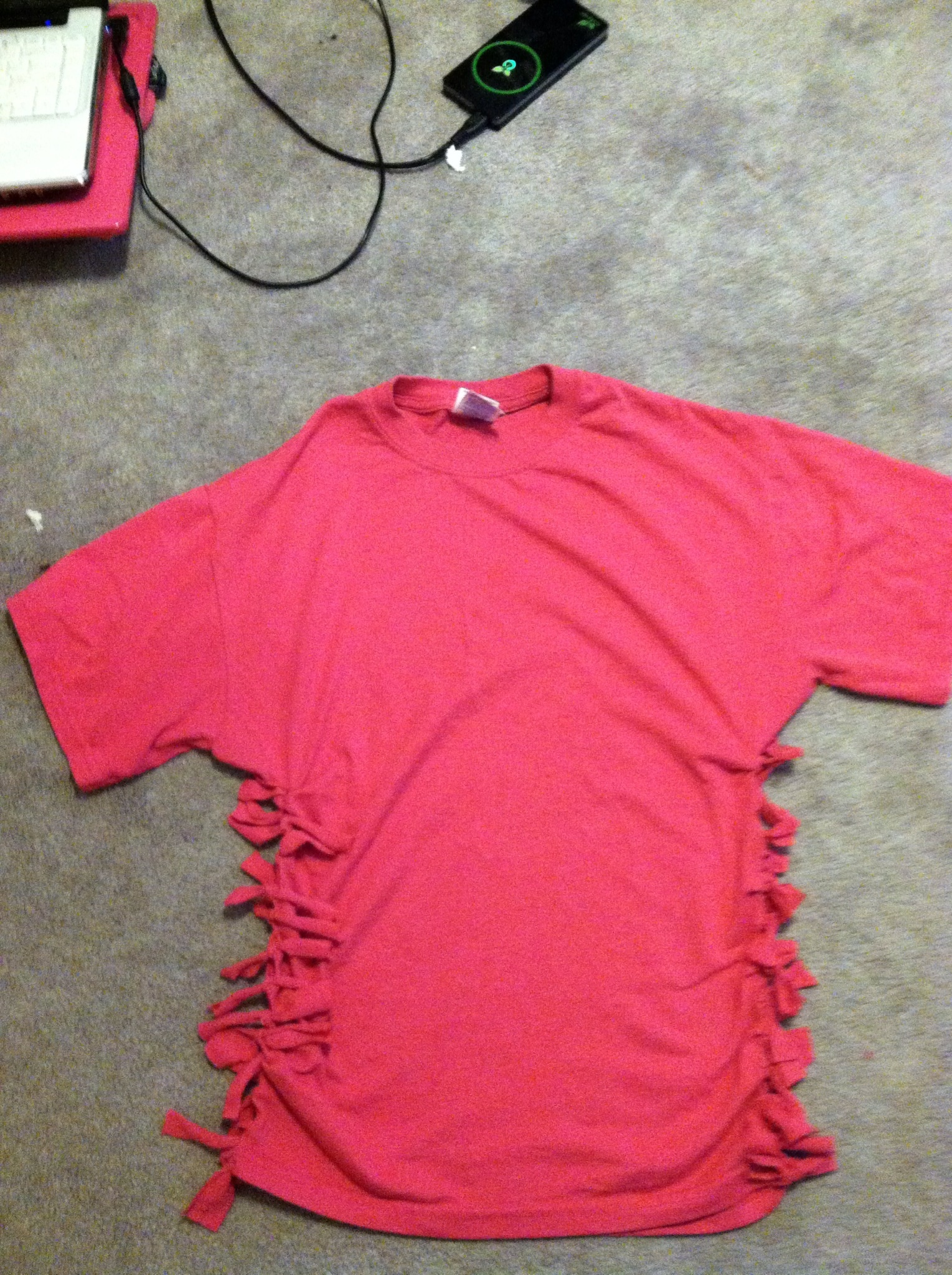 how to tie a lace up shirt