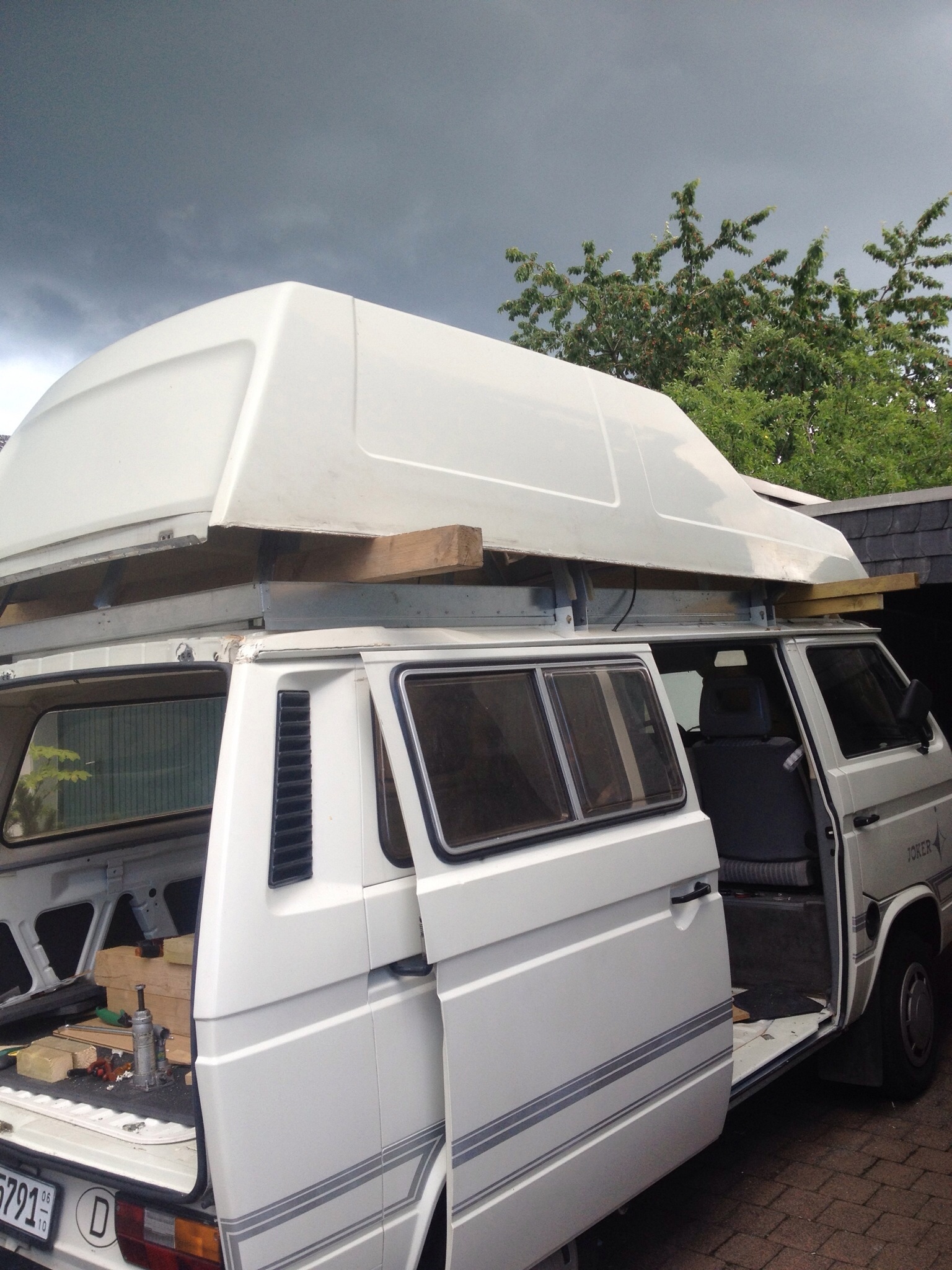 fix volkswagen t3 joker camper roof 
