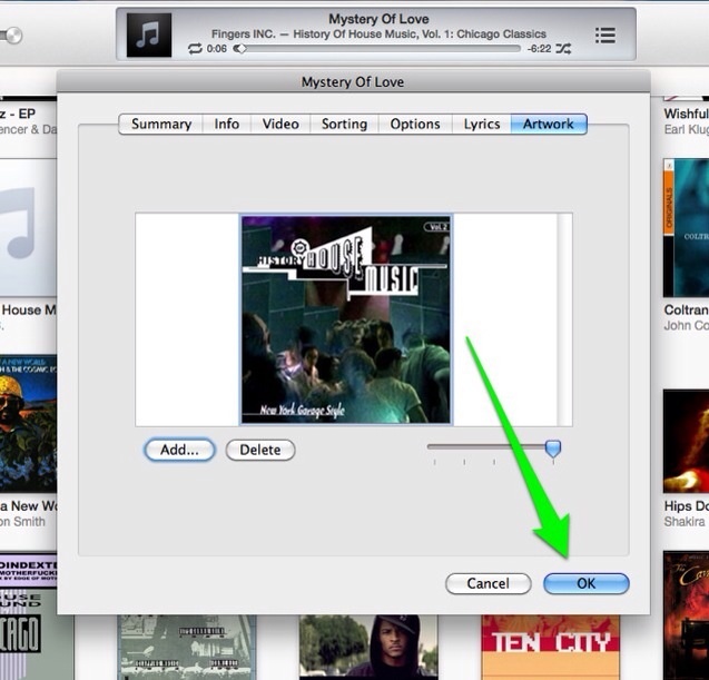 how to add artwork to itunes 11