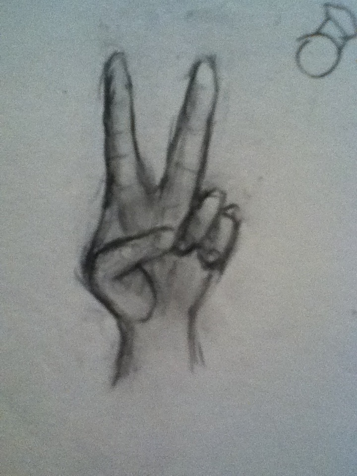 Share 83 peace sign hand drawing anime super hot  incdgdbentre