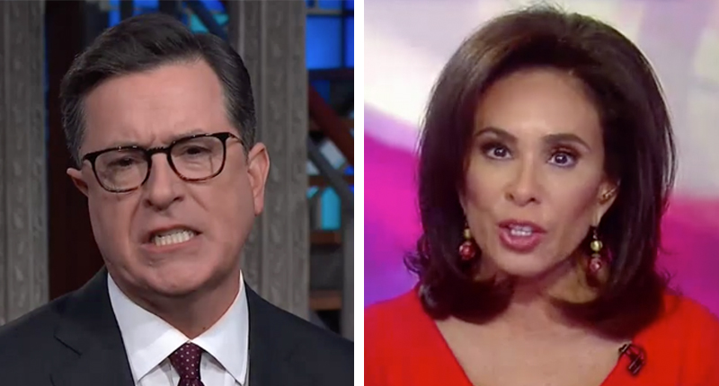 Gorging on the corpse of Lady Liberty': Colbert hilariously mocks Fox News  host Jeanine Pirro's unhinged rant - Raw Story