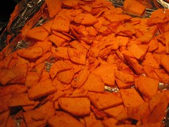 Baking sweet potato chips
