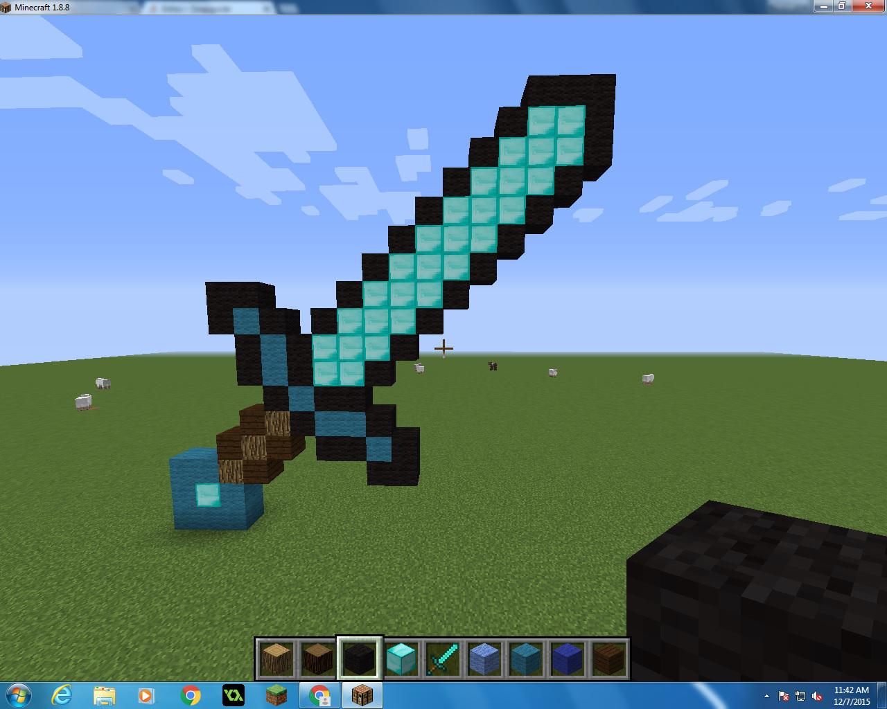 How To Make A Pixel Diamond Sword B C Guides