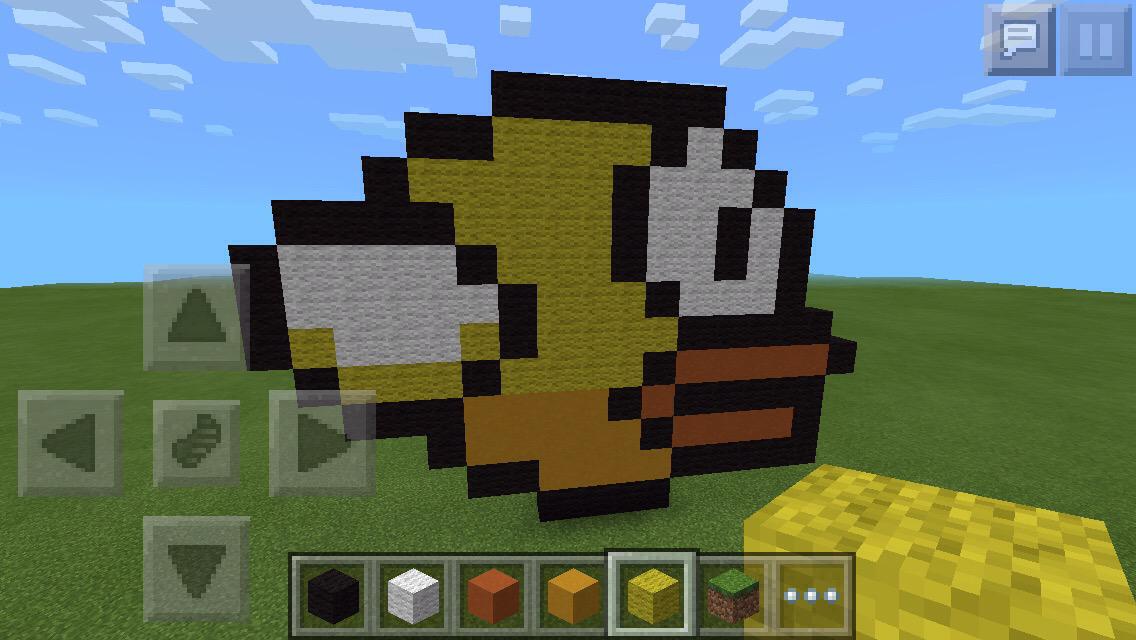 How To Flappy Bird Pixel Art Minecraft B C Guides