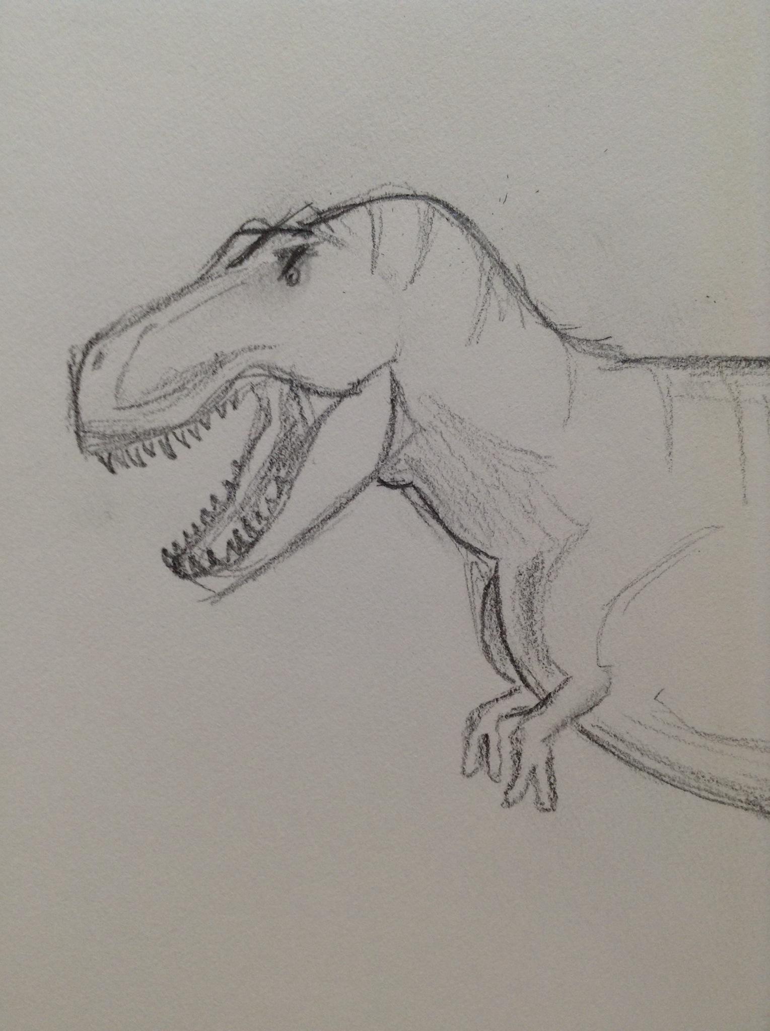 T-Rex Drawing Step By Step - Art Starts