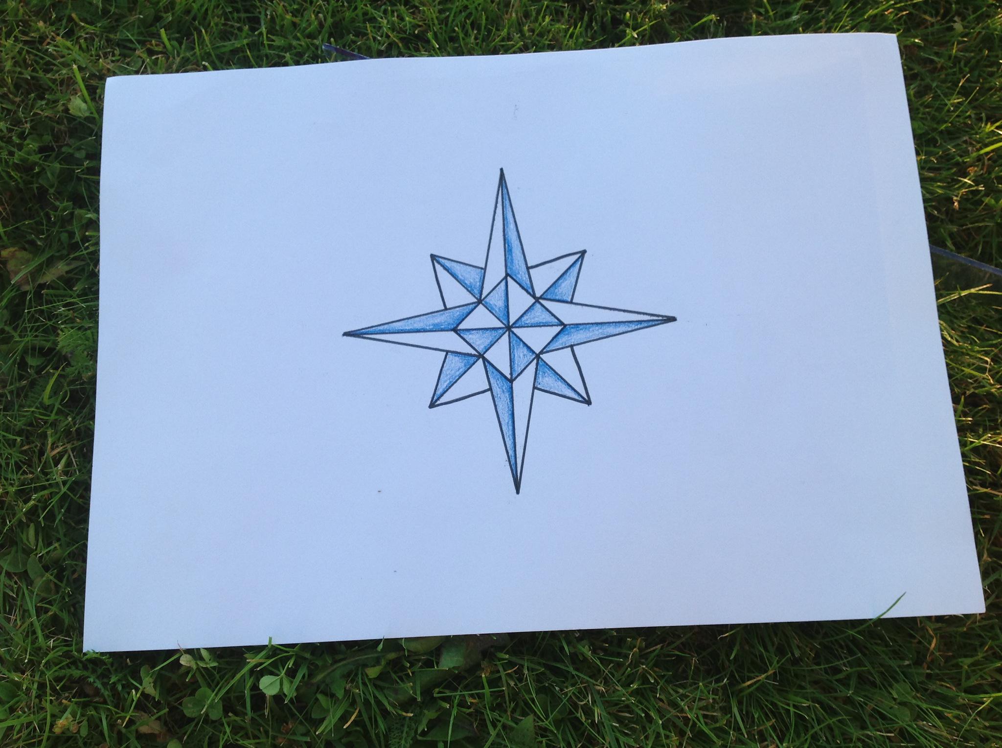 compass rose drawing easy - Clip Art Library